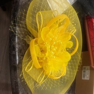 Chic Yellow Floral Hair Fascinator